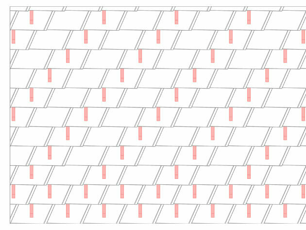 Dachschindel DS.19 Schneestopper Verlegeschema 2